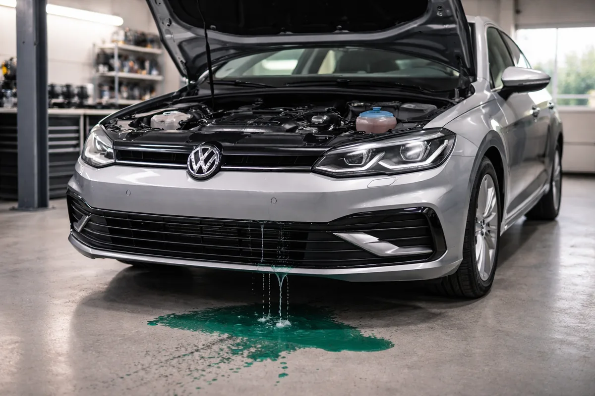 Volkswagen Golf qui perd du liquide de refroidissement : d’où vient la fuite ?